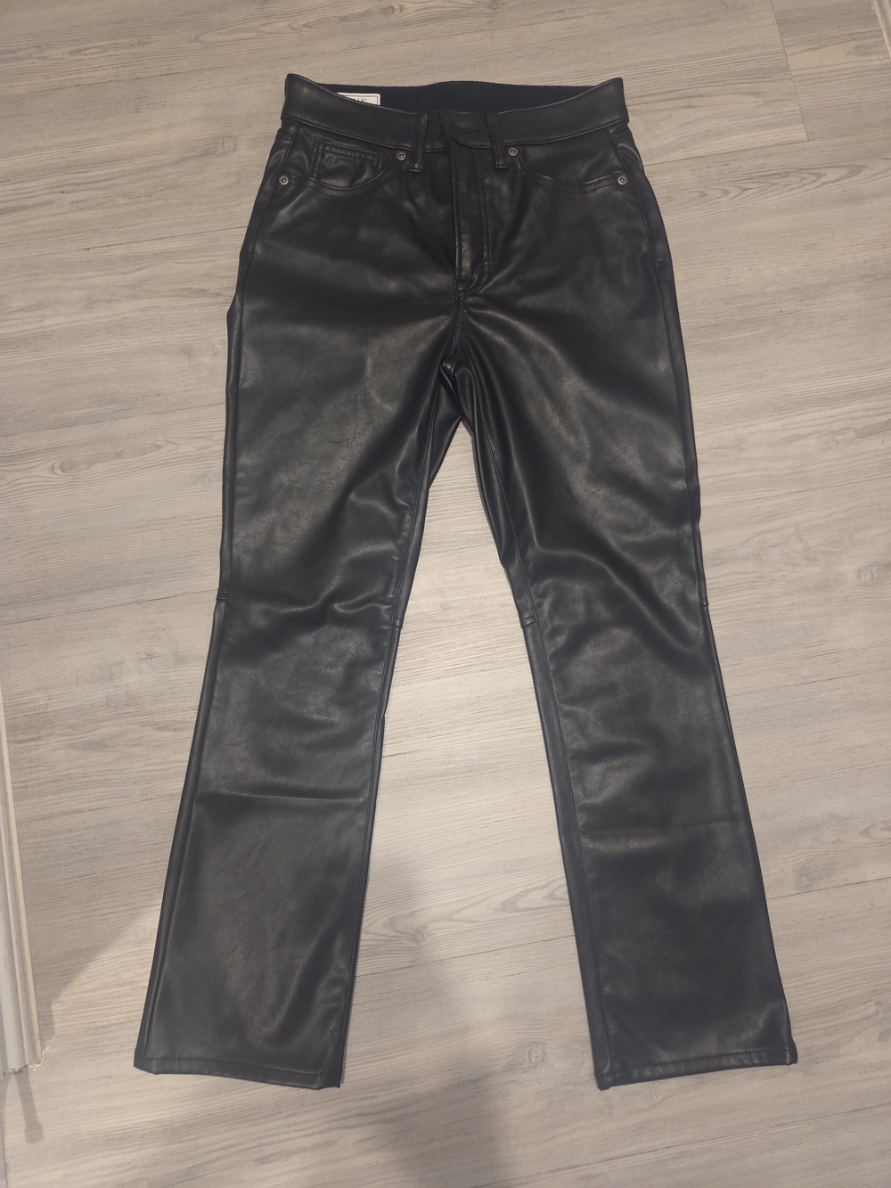 GAP Black Faux Leather Slim Jeans